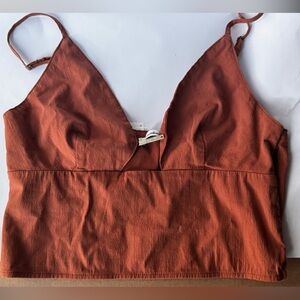 Abercrombie & Fitch Rust Orange Crop Top- Size Small